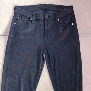 7 FOR ALL MANKIND snake print embossed leggings